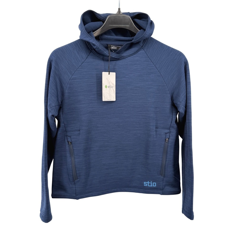 NEW Stio Glide Power Stretch Hoodie Womens Medium Hoodie Mountain Shadow Heather